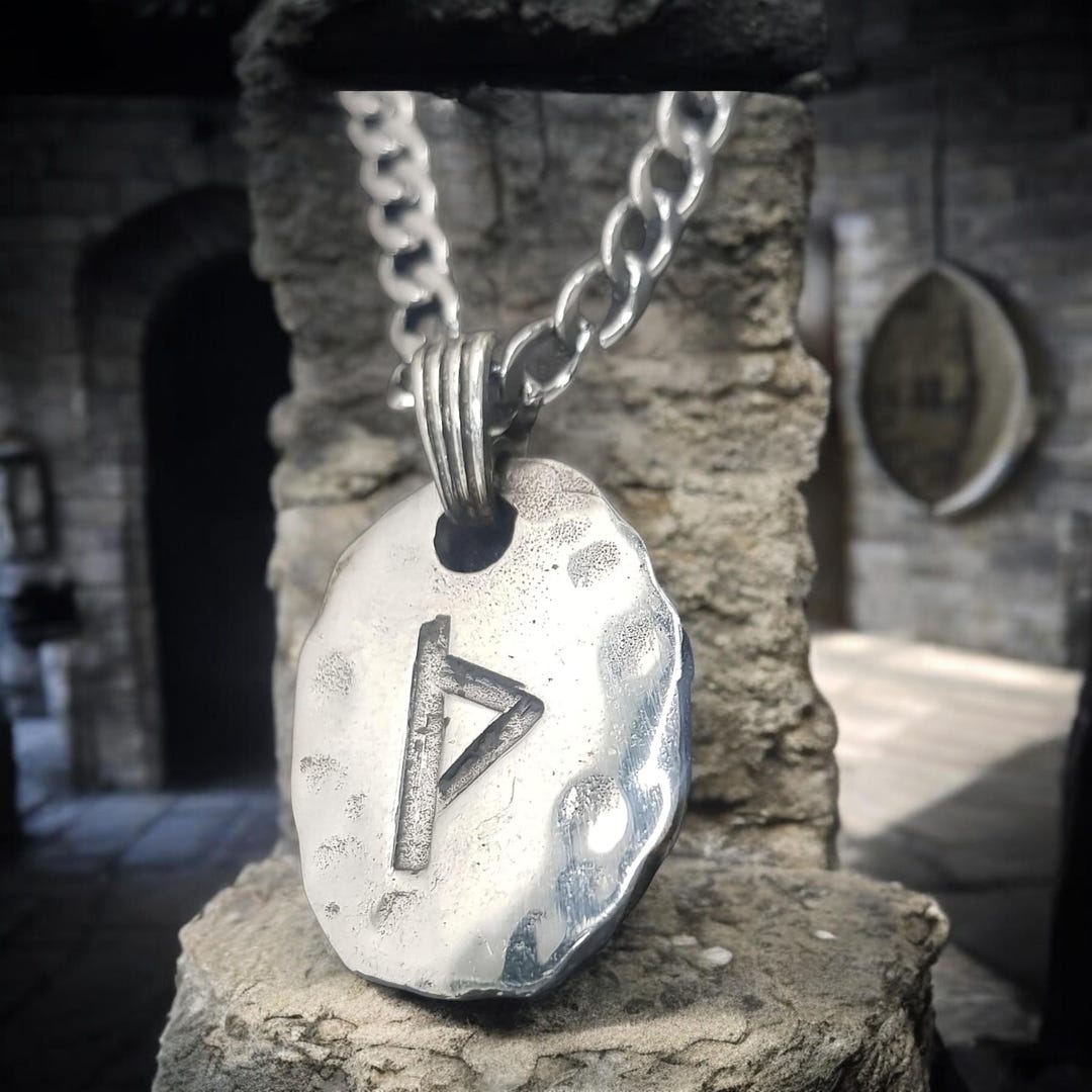 Wungo Rune Handmade Viking Wunjo Rune Pendant in Sterling Silver - Etsy