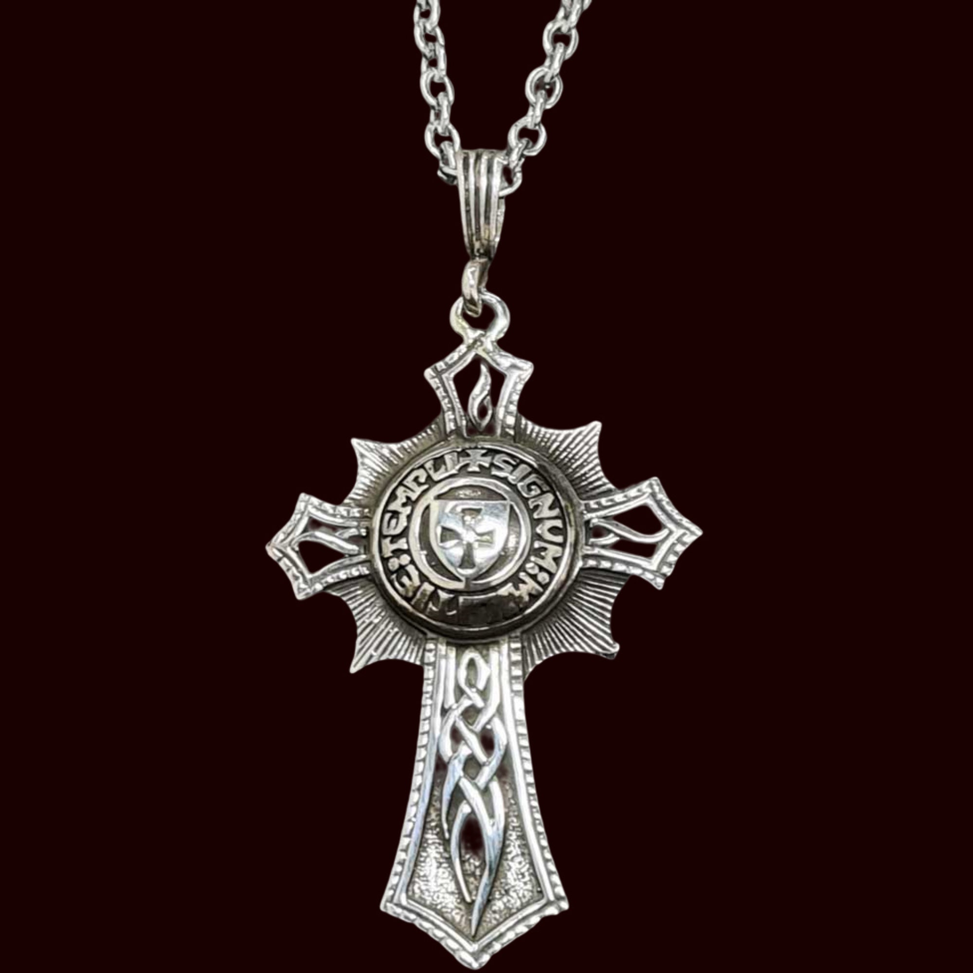Knights Templar Cross Pendant in Sterling Silver Handmade Knights Templar Cross Pendant in Sterling Silver Handmade