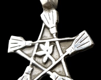 Gatto Su Un Manico Di Scopa, Stregoneria Pagana Wiccan Delle Streghe, Splendido Regalo Gioielli Wiccan Regalo Di Halloween - Foto 5