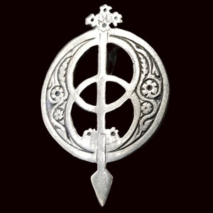 Wicca Vesica Piscis Pendant in Sterling Silver Handmade