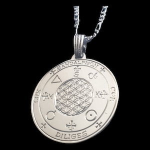 Angelic Seal Pendant Archangel Sandalfon 3 cm 8 gr in 925 Sterling Silver Handmade