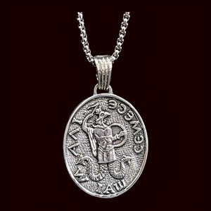 Templar Seal of Abraxas Silver Pendant 3.5 cm 10 gr