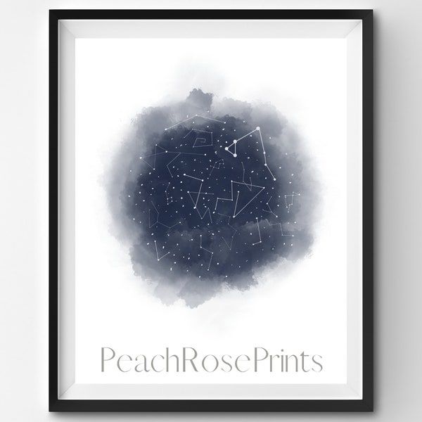 Constellations (Water Color) - Printable