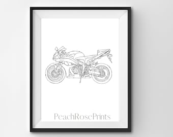 Honda CBR (Ink Design) - Printable