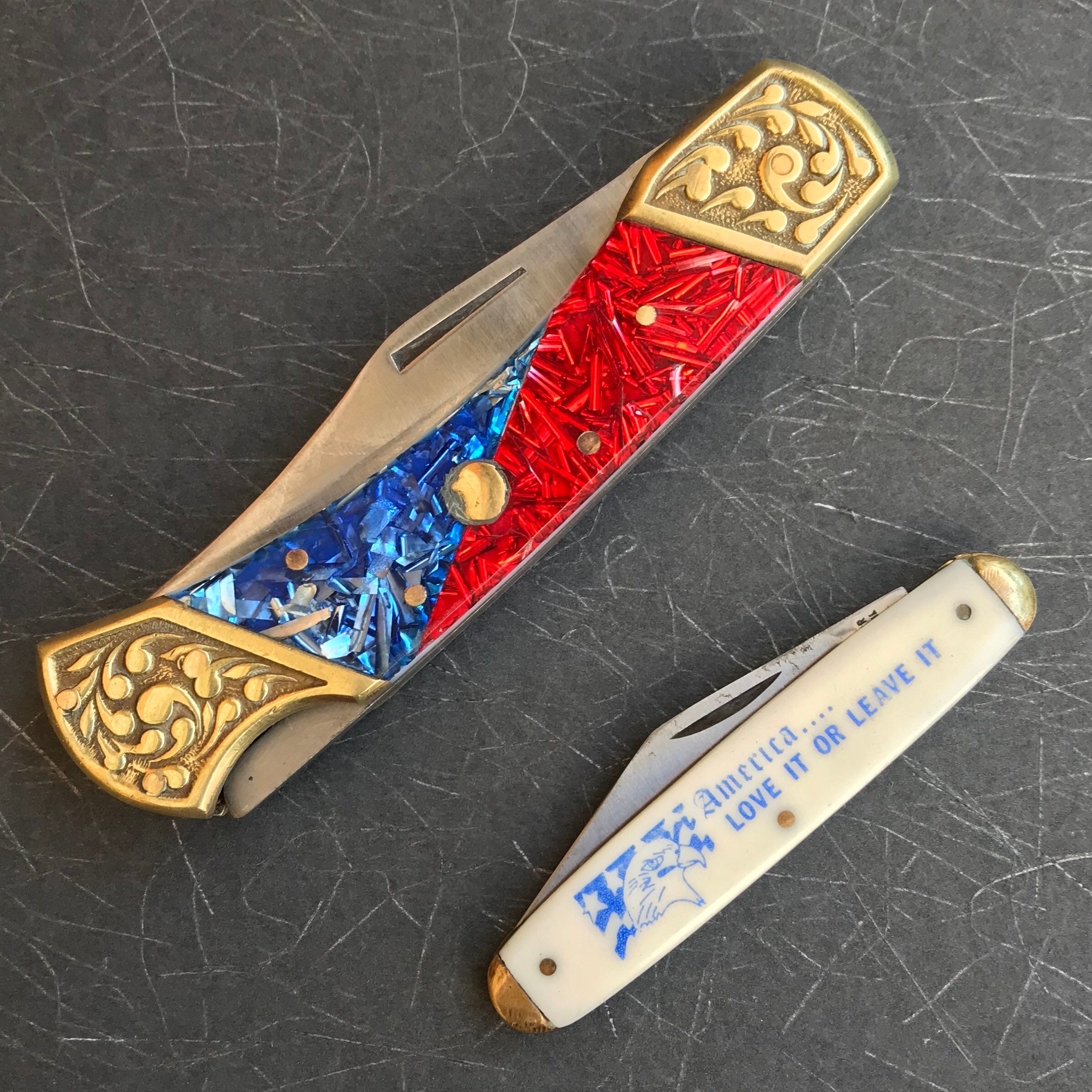 Vintage American Souvenir Knife Set Etsy