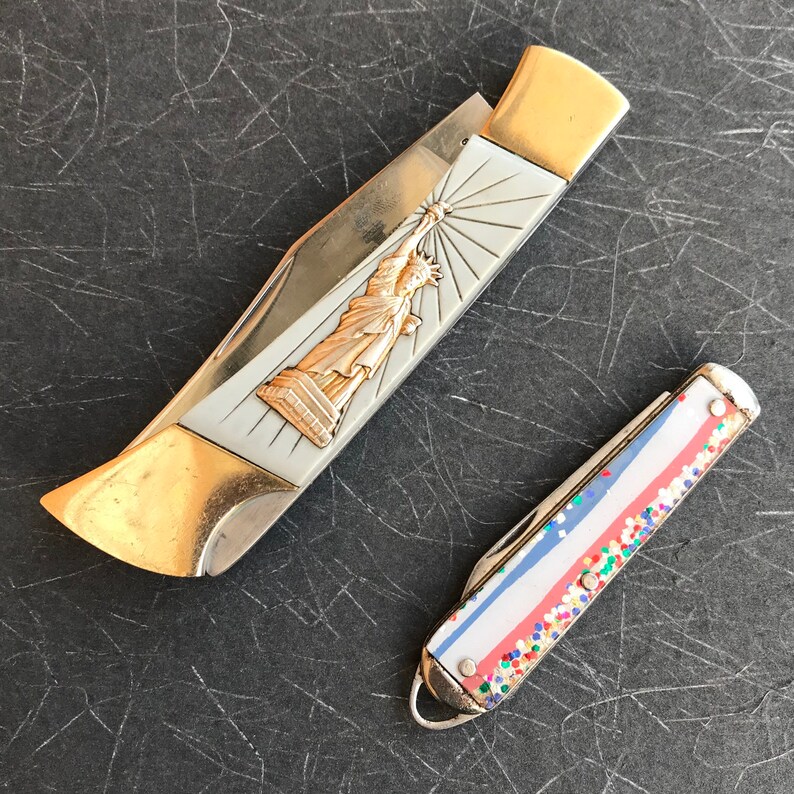 Vintage American Souvenir Knife Set Etsy