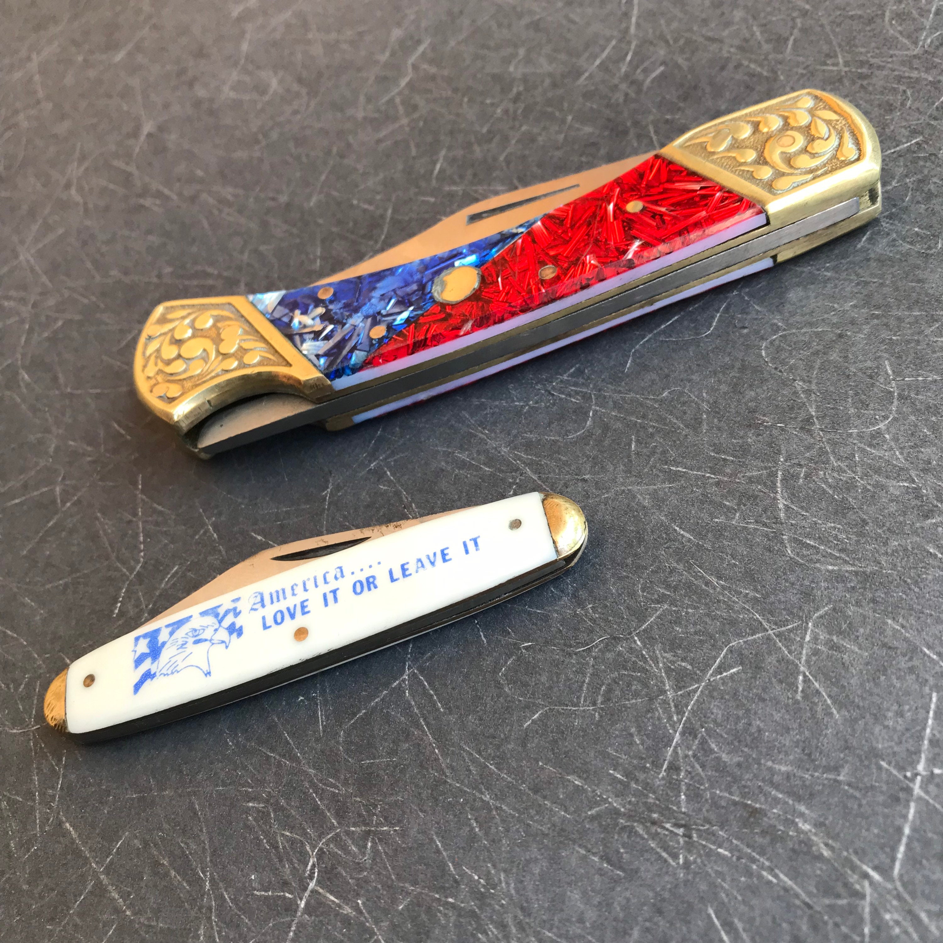 Vintage American Souvenir Knife Set Etsy