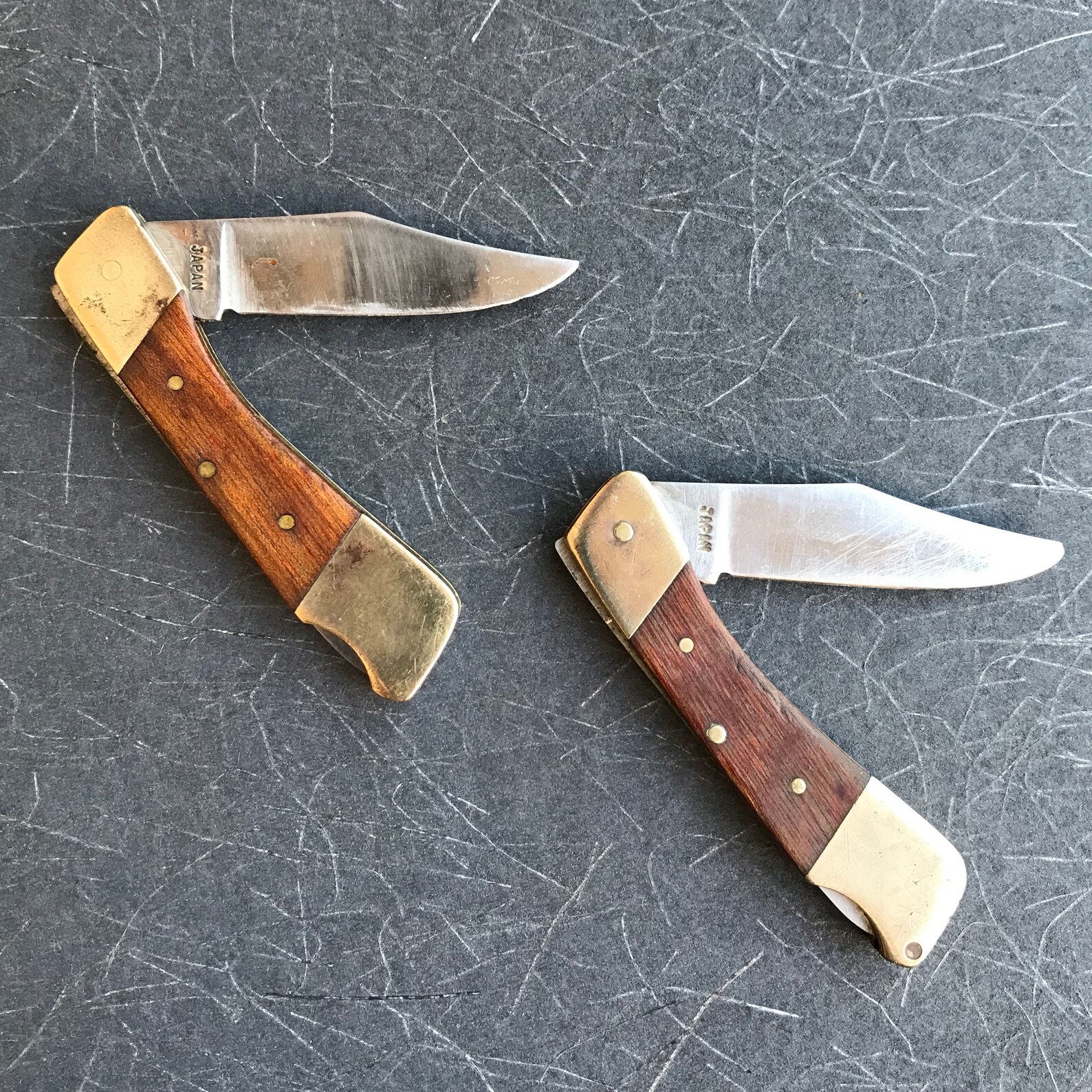 Vintage Sharp 100 Lockback Folding Knife Set Etsy