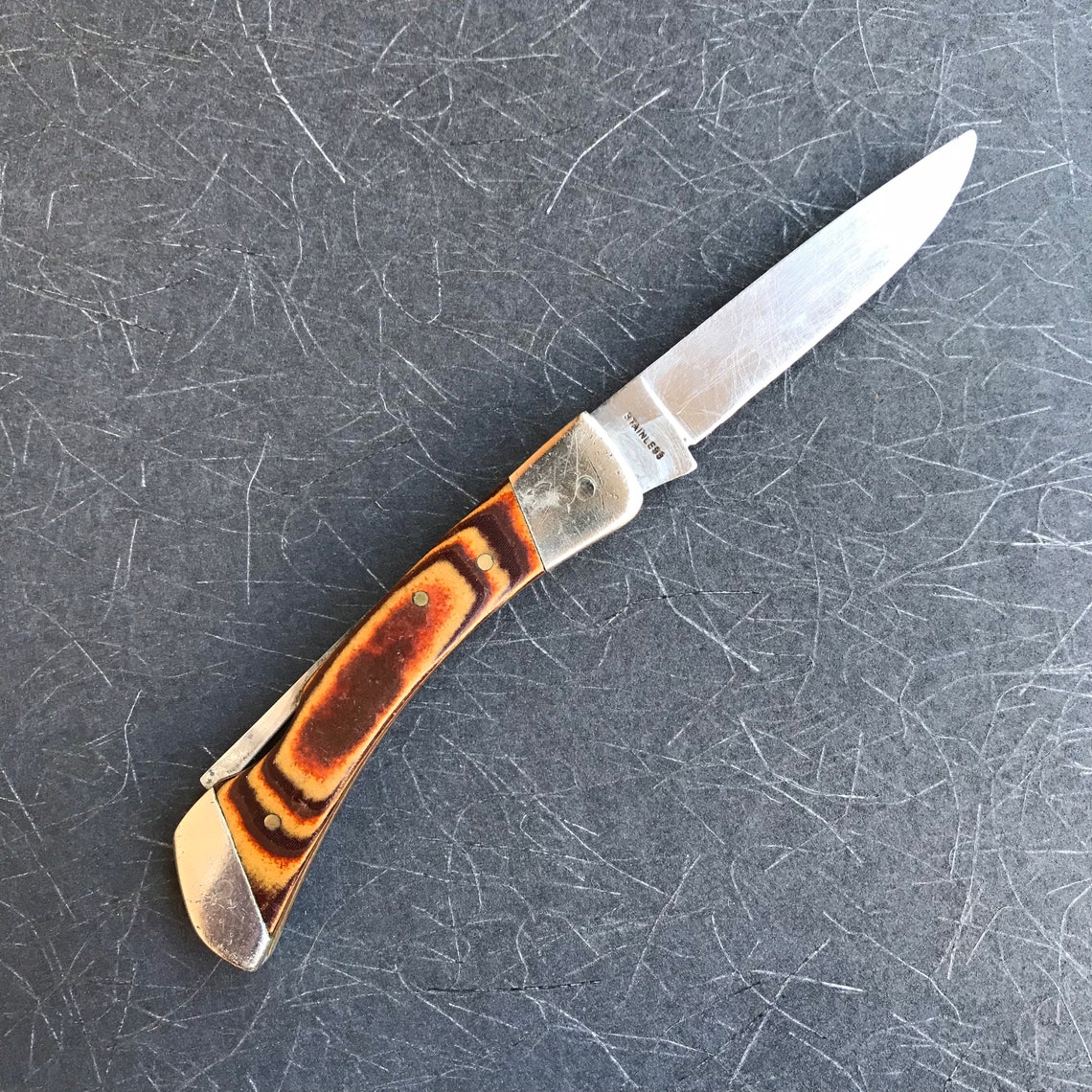 Vintage Ka Bar 1187 Folding Knife Etsy