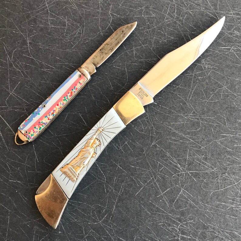 Vintage American Souvenir Knife Set Etsy