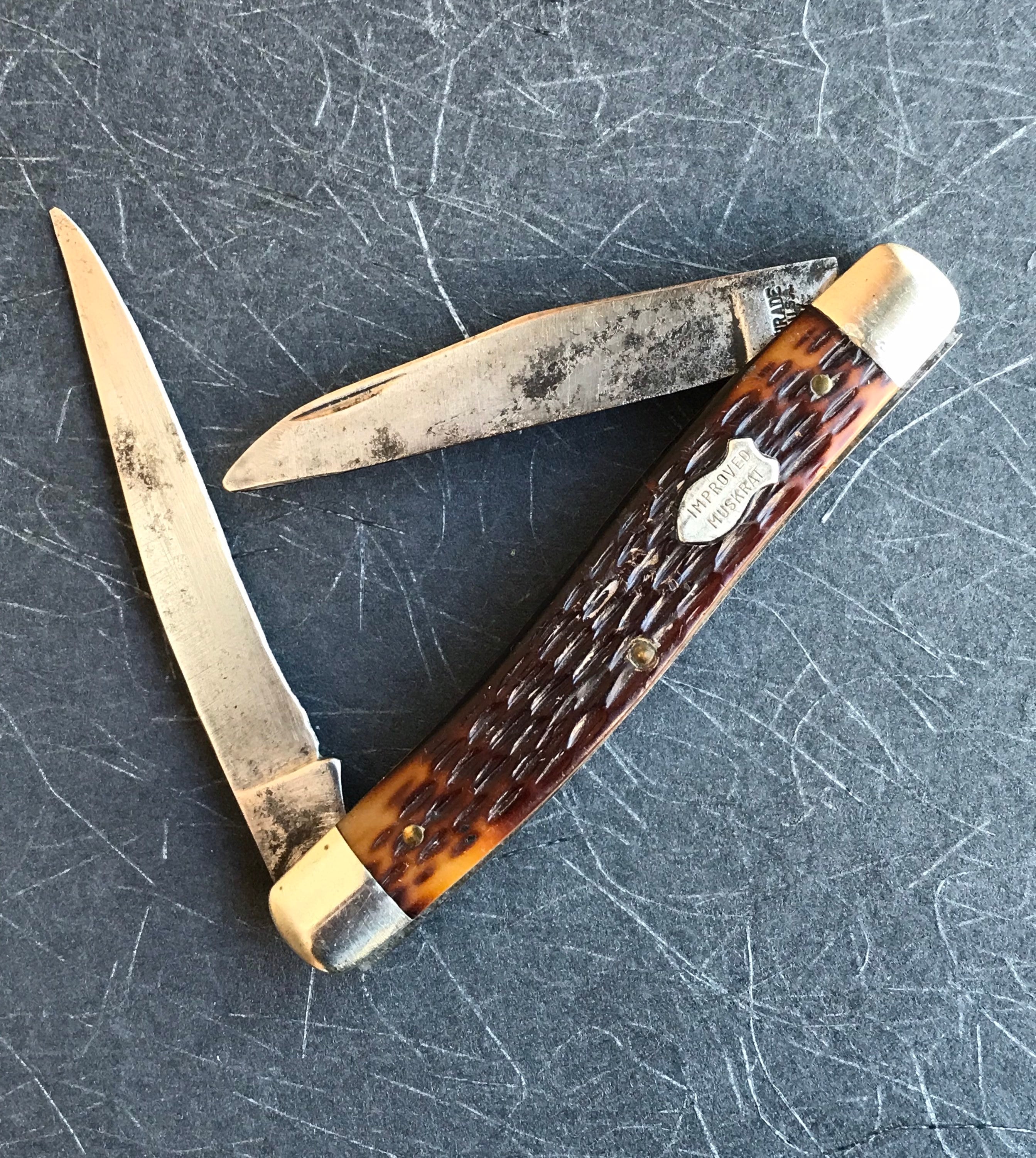 Schrade improved Muskrat Pocket Knife Etsy