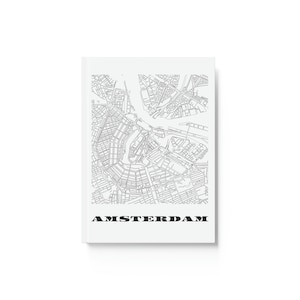 Amsterdam, Pays-Bas Scandinavian Map Design Hard Backed Journal