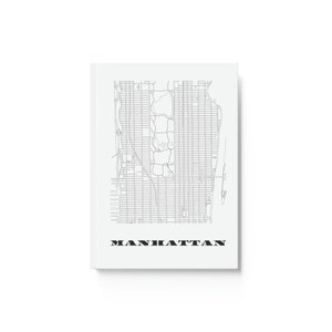 Manhattan, Nyc Modern Map Design Hard Backed Journal