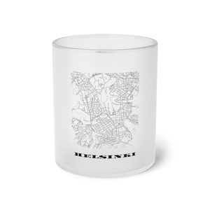 Karte von Helsinki, Finnland Milchglas-Tasse