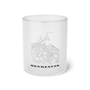 Reykjavík, Islande Carte Mug en verre dépoli
