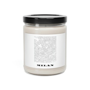 Mailand, Italien Moderne Landkarte Design Duftkerze Sojakerze, 210g