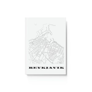 Reykjavík, Islandia Diseño de mapa escandinavo Cuaderno de tapa dura