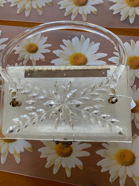 GORGEOUS LUCITE Charles Kahn Handbag Circa 1950's - image 2