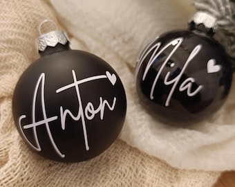 Personalized Christmas baubles with a heart | Christmas tree baubles | Christmas gift with name | Christmas tree baubles | Decoration
