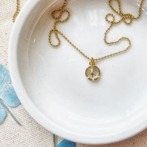 Mini Rose Quartz Peace Necklace