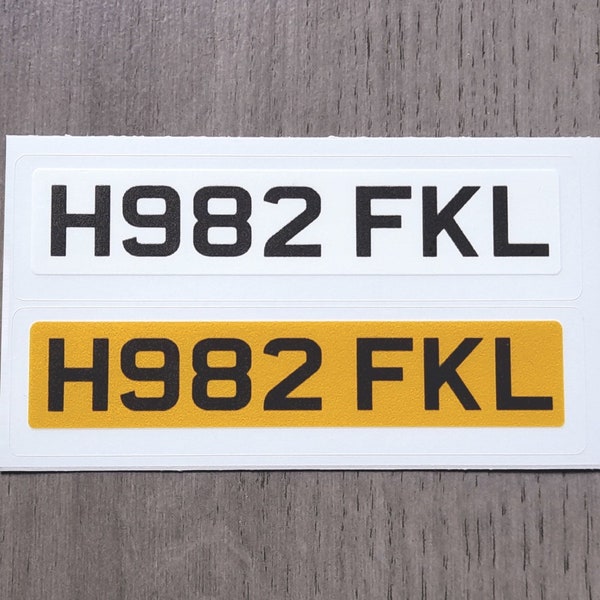 Top Gear H982 FKL Stickers - Jeremy Clarkson's Porsche 928 GT Totally Fortuitous Registration Plates