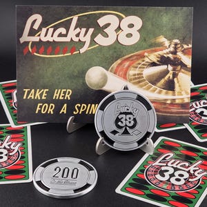 lucky 38 card sleeves Lucky 38 MTG Card Sleeves - Magic the Gathering Fallout New Vegas Inspired Commander Deck