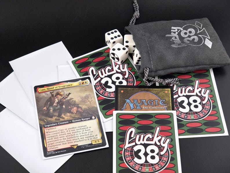 Lucky 38 MTG Card Sleeves - Magic the Gathering Fallout New Vegas inspired Commander Deck image 2