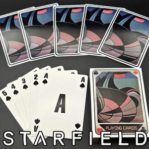 Carte da gioco ispirate a Starfield - Come viste nel gioco