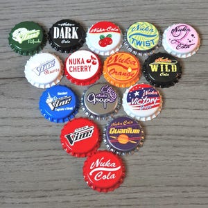 Nuka-Cola - Vim - Bottle Caps - Fallout 4 Nuka World inspired - Quantum Victory Quartz Captain's Blend