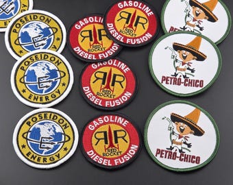 Red Rocket Poseidon Petro Chico - Fallout Gas Station Embroidered Patches - Fallout inspired Velcro Iron on Tactical Morale Patch