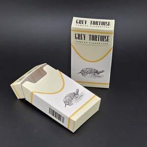 Fallout Cigarette Boxes Big Boss Grey Tortoise Pyramid Pack Cosplay Prop Fake Replica - New Vegas NCR Trooper Helmet Grey Tortoise