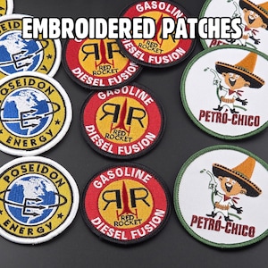 Red Rocket Poseidon Petro Chico - Toppe ricamate della stazione di servizio Fallout - Toppa morale tattica ispirata a Fallout