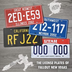 ED-E License Plate - Fallout New Vegas inspired - 2ED-E59 Nightkin Bumper Sword