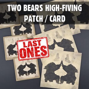 Toppa/carta "Two Bears High-Fiving" - Test di Rorschach di Doc Mitchell - Ispirato a Fallout New Vegas