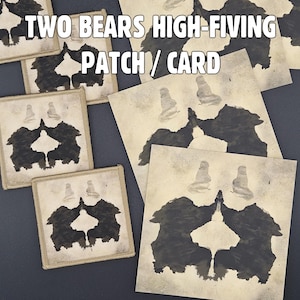 Écusson/carte Two Bears High-Fiving - Test de Rorschach de Doc Mitchell - inspiré de Fallout New Vegas