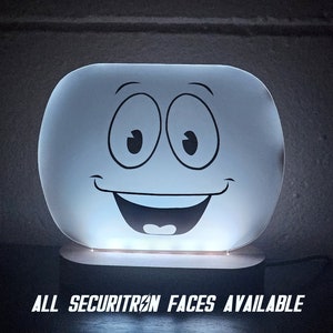 Veilleuse LED Securitron - Yes-Man Victor Muggy - Inspiré de Fallout New Vegas - Lampe 3D en acrylique