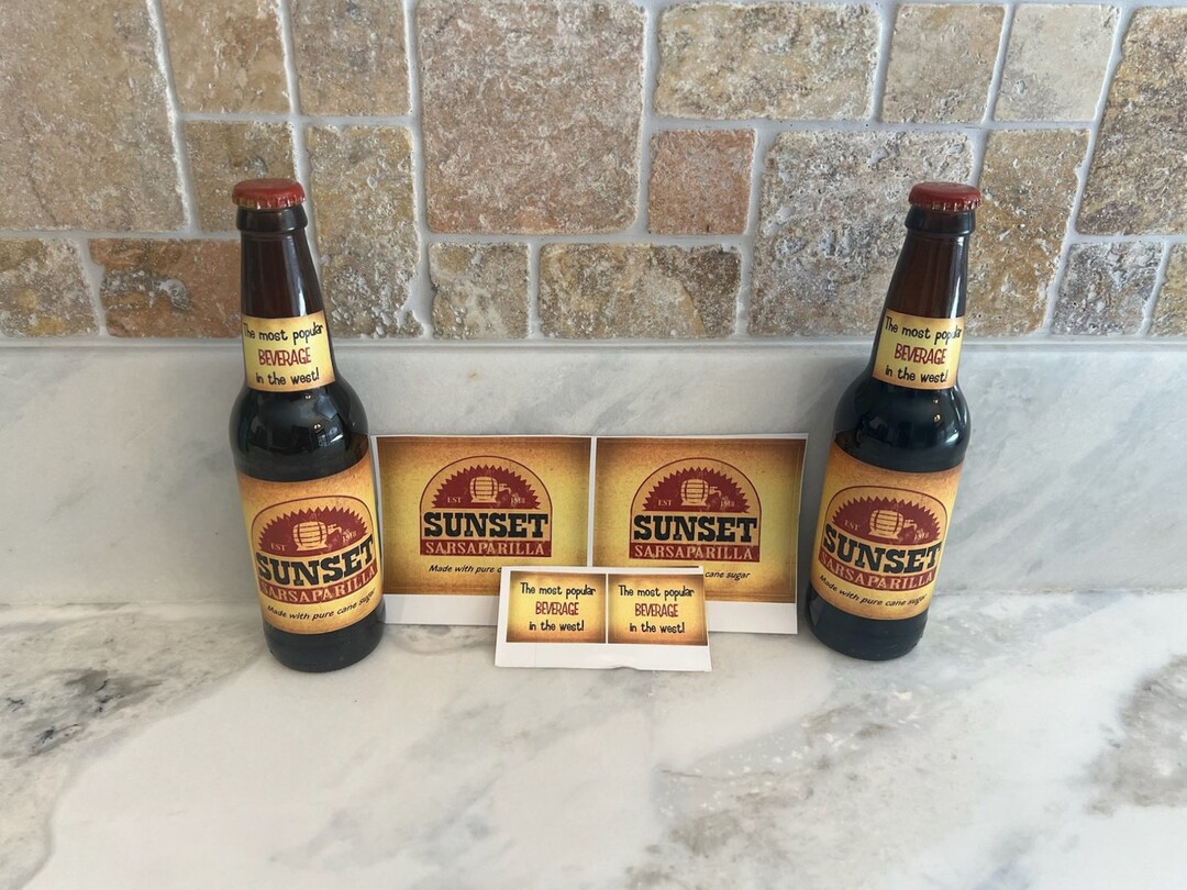 Sunset Sarsaparilla Bottle Labels Fallout New Vegas Inspired Etsy