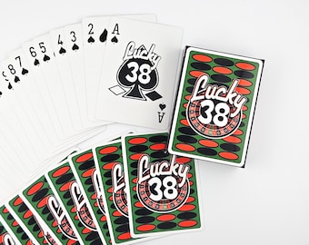 Porte-bonheur 38 cartes à jouer - Inspiré du design du jeu Fallout New Vegas