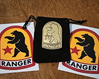 NCR Ranger Hat Pin and Insignia Stickers - Fallout New Vegas inspired