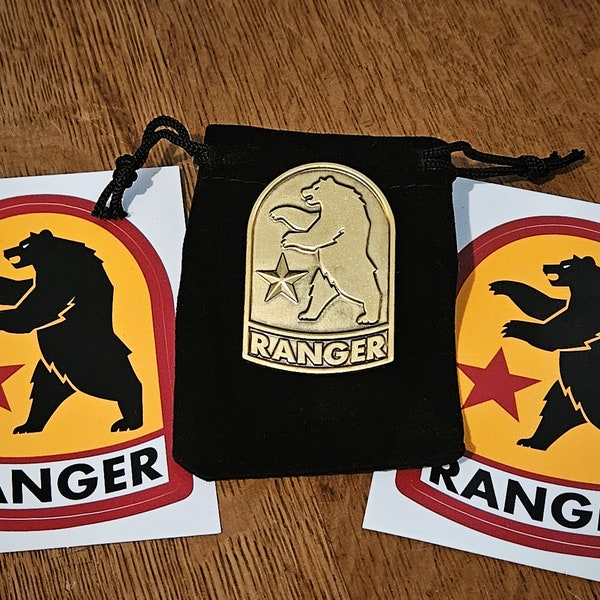 NCR Ranger Hat Pin and Insignia Stickers - Fallout New Vegas inspired