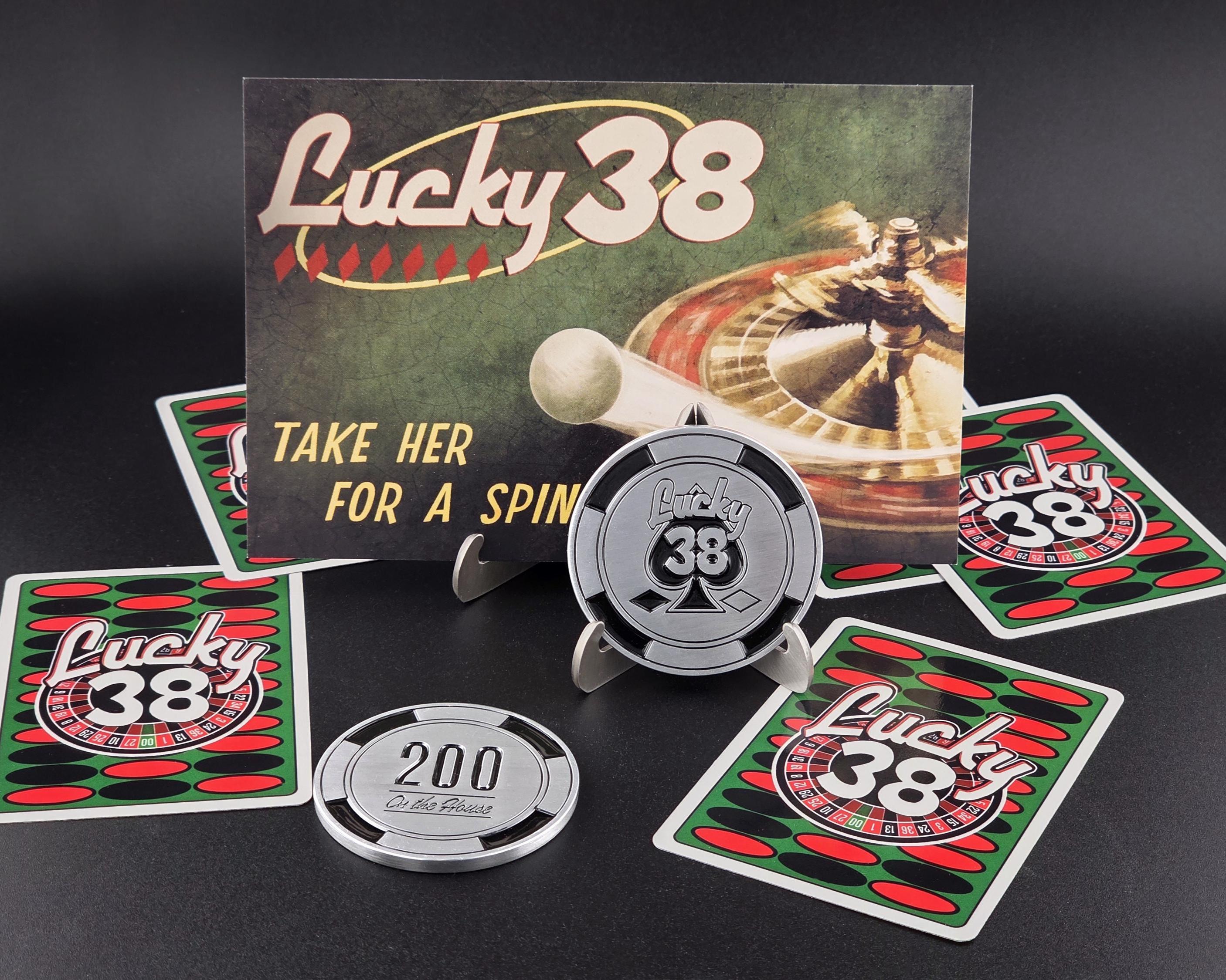 The Platinum Chip - Fallout New Vegas Inspired - Lucky 38 - Mr