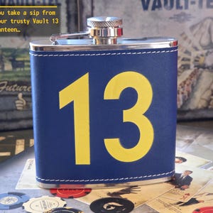 Trusty Vault 13 Canteen - 170 ml rostfri stålflaska - Fallout 2 New Vegas-inspirerad