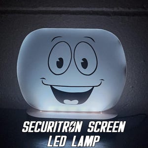 Securitron Skärm LED Nattlampa - Yes-Man Victor Muggy - Fallout New Vegas inspirerad - Akryl 3D Lampa
