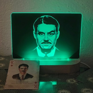 Mr. House LED Night Light Father Elijah - Fallout New Vegas inspired - Acrylic 3D Lamp