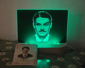 Mr. House LED Night Light - Fallout New Vegas inspired - Acrylic 3D Lamp