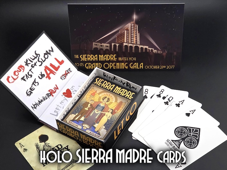 Cartes à jouer holographiques Sierra Madre - Fallout New Vegas : inspiré de l'argent mort image 1