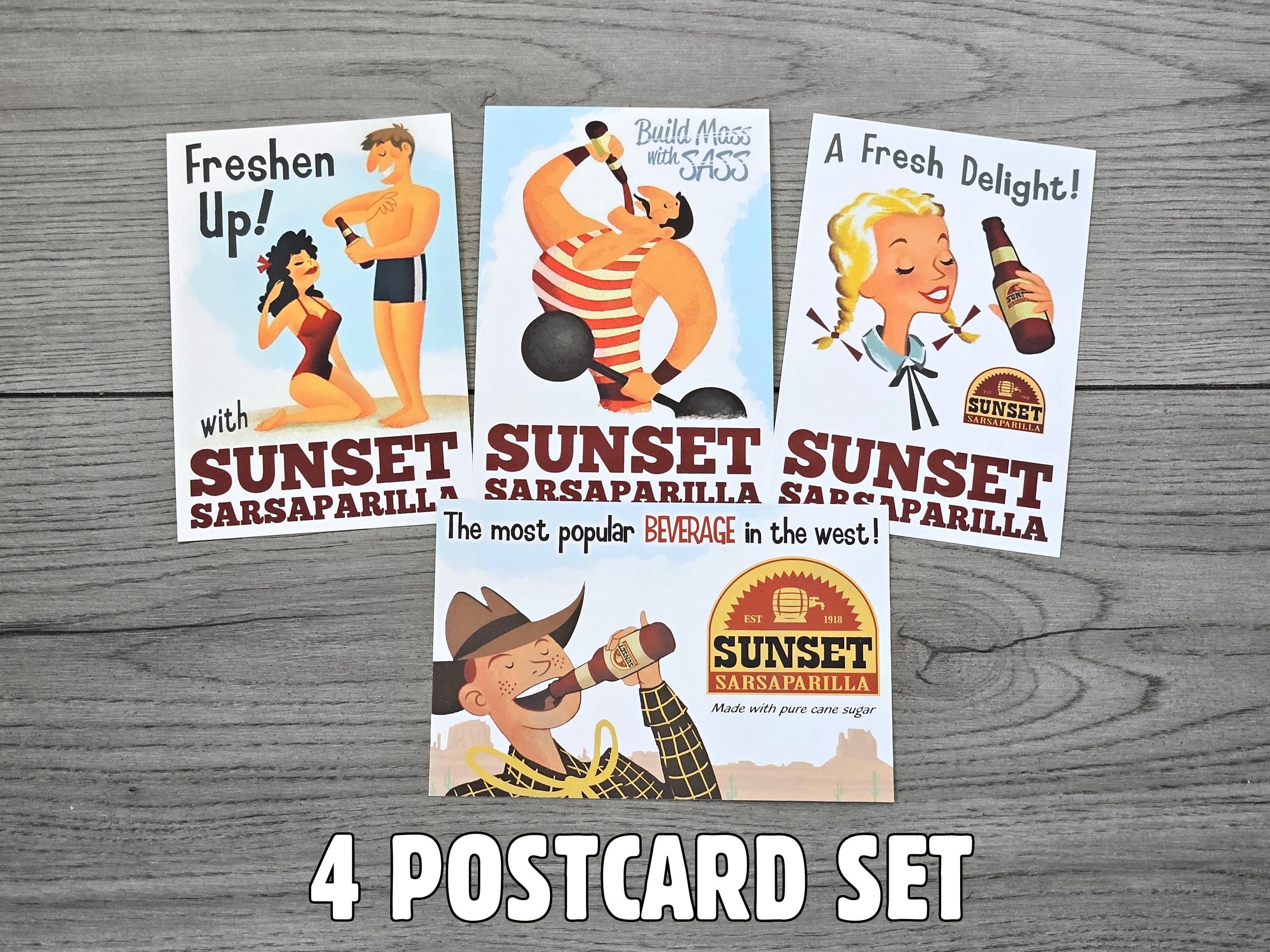 Sunset Sarsaparilla Postcards - Fallout New Vegas Inspired - Etsy