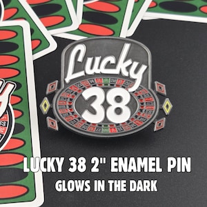 Lucky 38 Sign Enamel Pin - Fallout New Vegas inspired