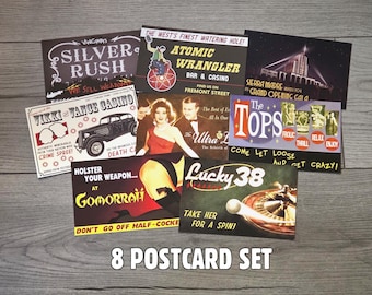 New Vegas Casinos Postcards - Fallout New Vegas inspired