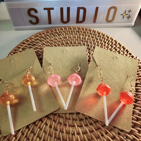 Handmade Lollipop Earrings/ Candy Earrings